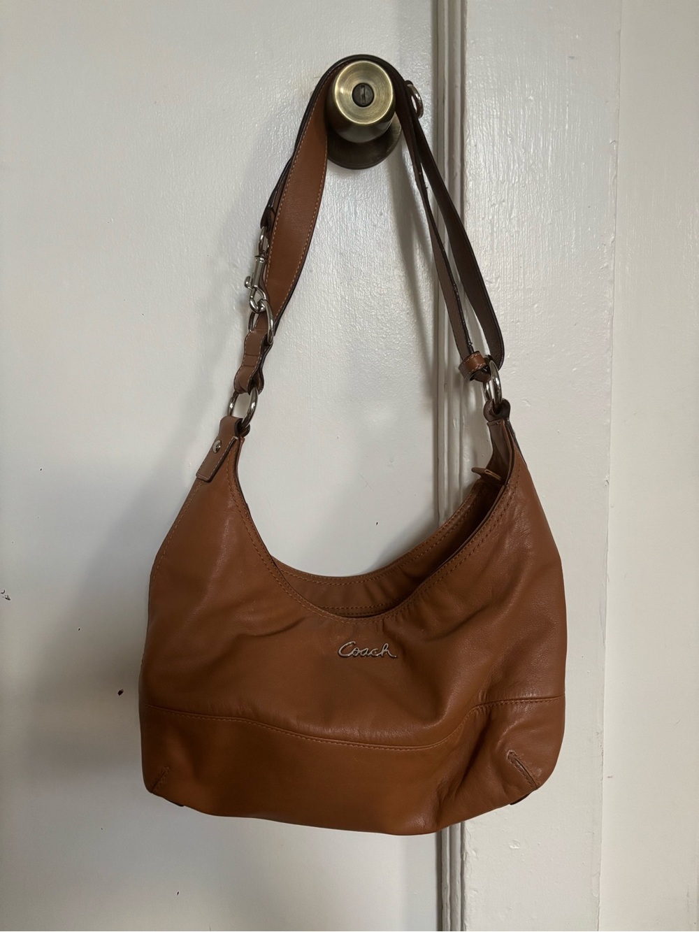 Coach Cognac Leather Shoulder Bag